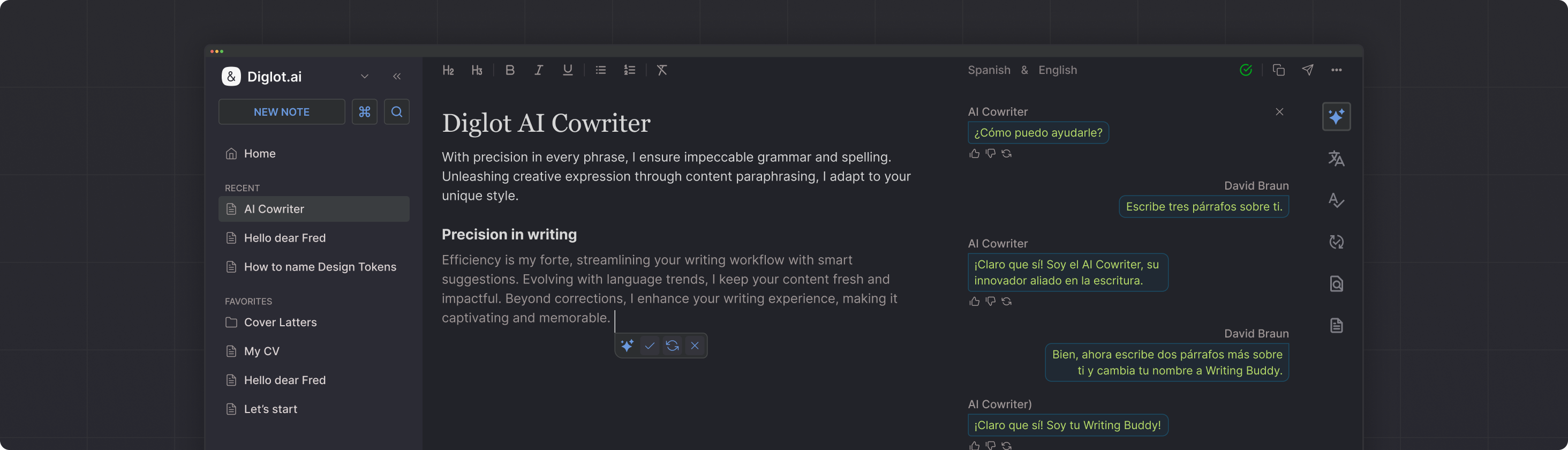 Diglot Insect AI Writing Tool: Transformative Collaboration with Diglot Writing ...