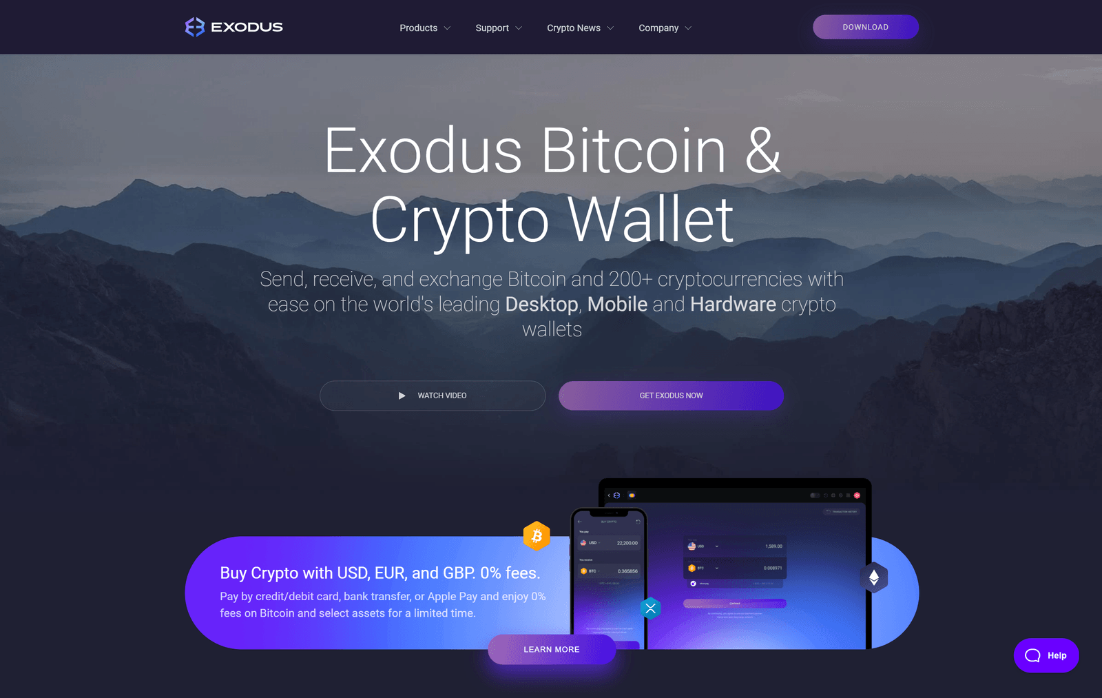 Exodus® Wallet* A Comprehensive Solution flow