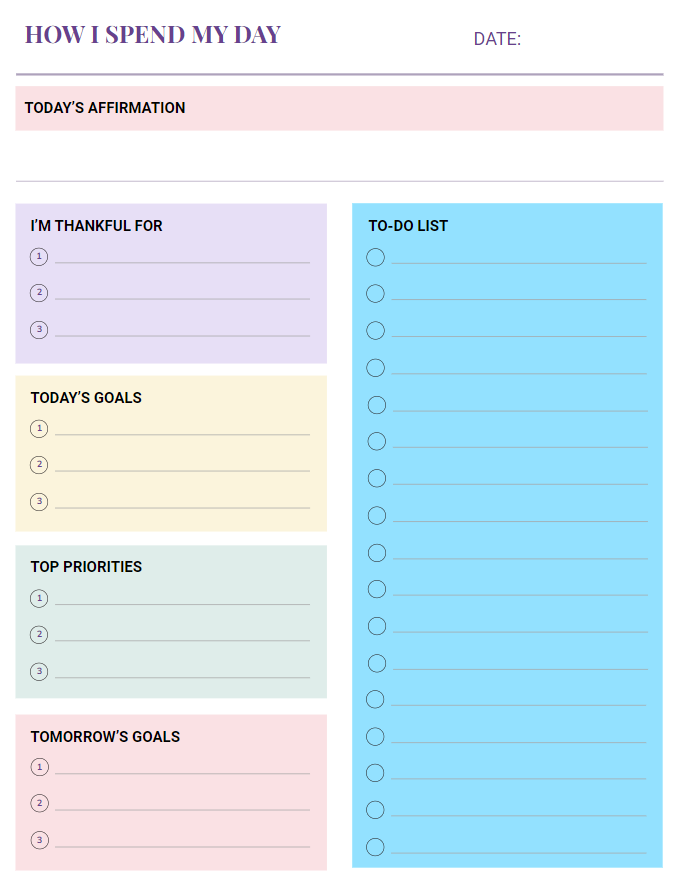 Bricks | To Do List Template Template