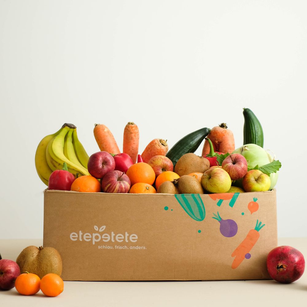 Bio-Boxen mit gerettetem Obst und Gemüse von etepetete