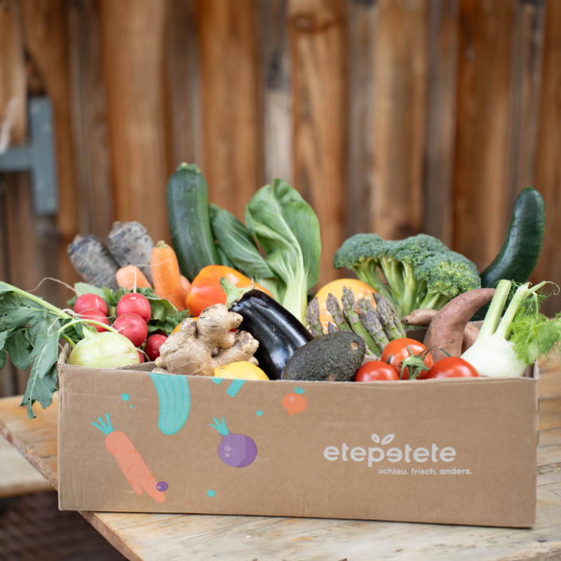 Bio-Boxen mit gerettetem Obst und Gemüse von etepetete