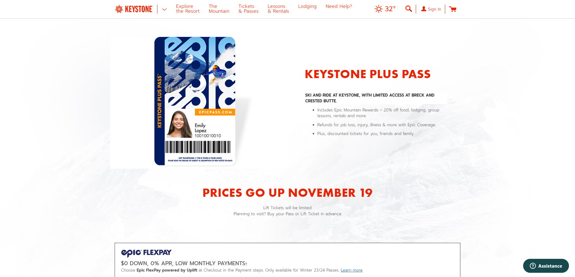 Keystone Plus Pass Landing Page Case Study UX & Conversion Insights