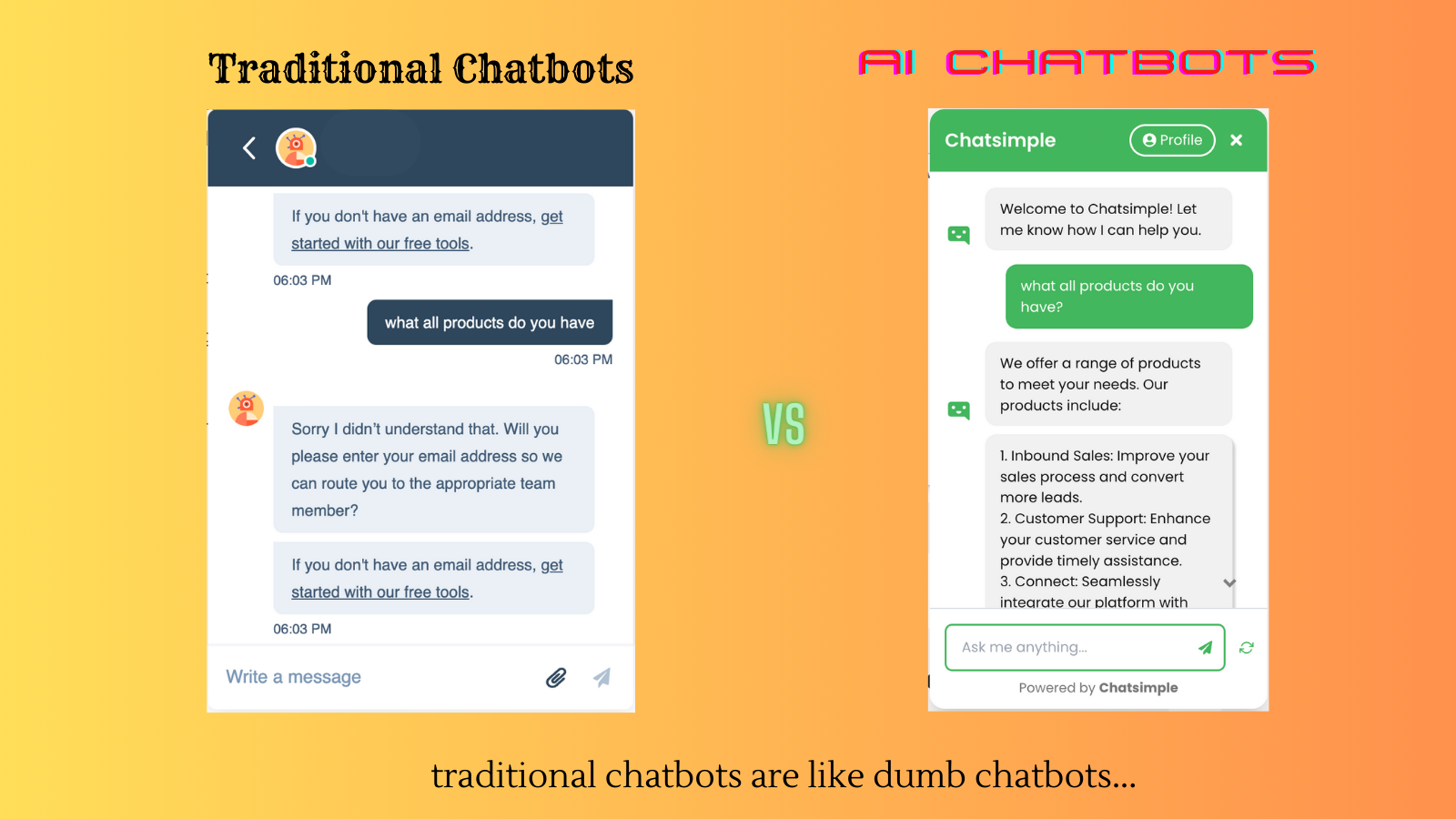 Traditional chatbots aren't the best chatbot for businesses.