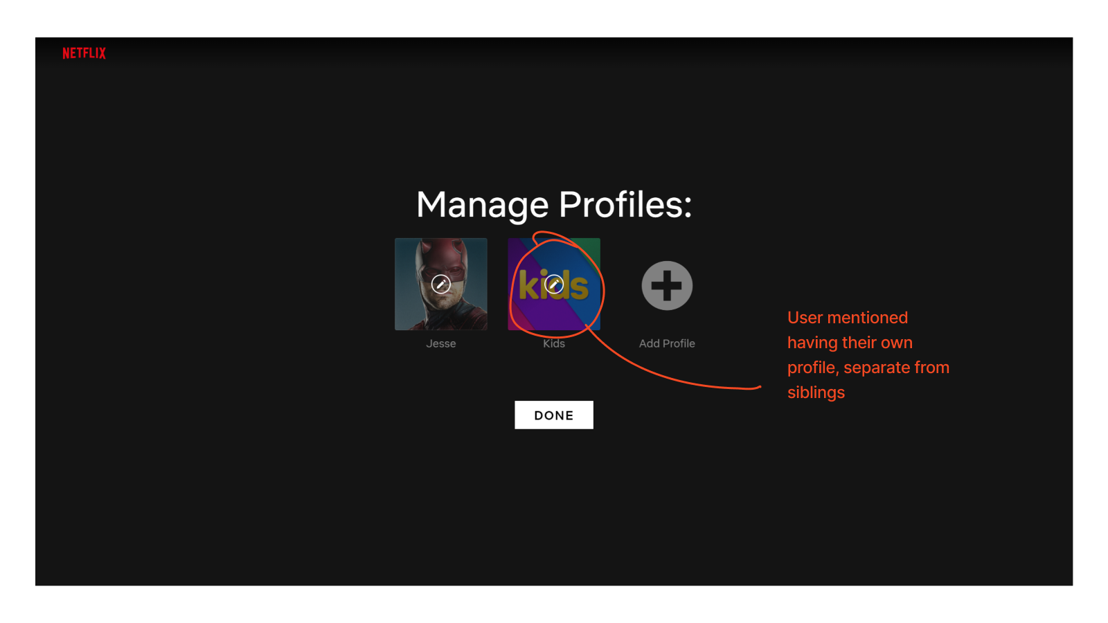 ux competitive audit of Netflix UI