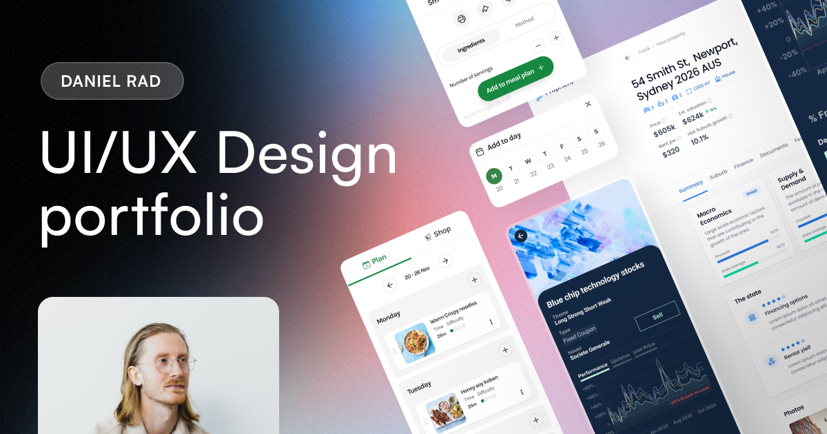 Daniel Rad 👋 UI/UX Product Design 👨‍💻 Webflow Dev