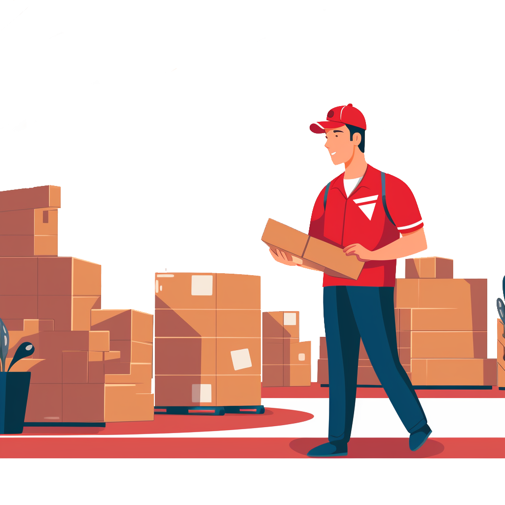 Laborjack warehouse worker illustration