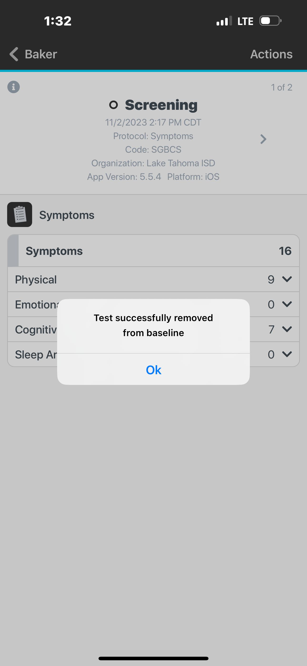 Sway Help Center How to Add or Remove Test From Baseline