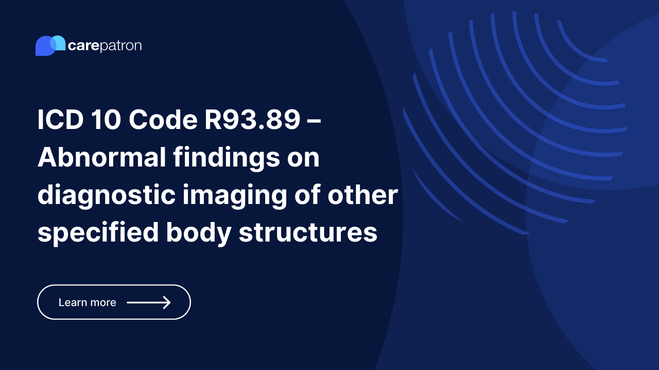 R93.89 Abnormal findings on diagnostic imaging of other specified