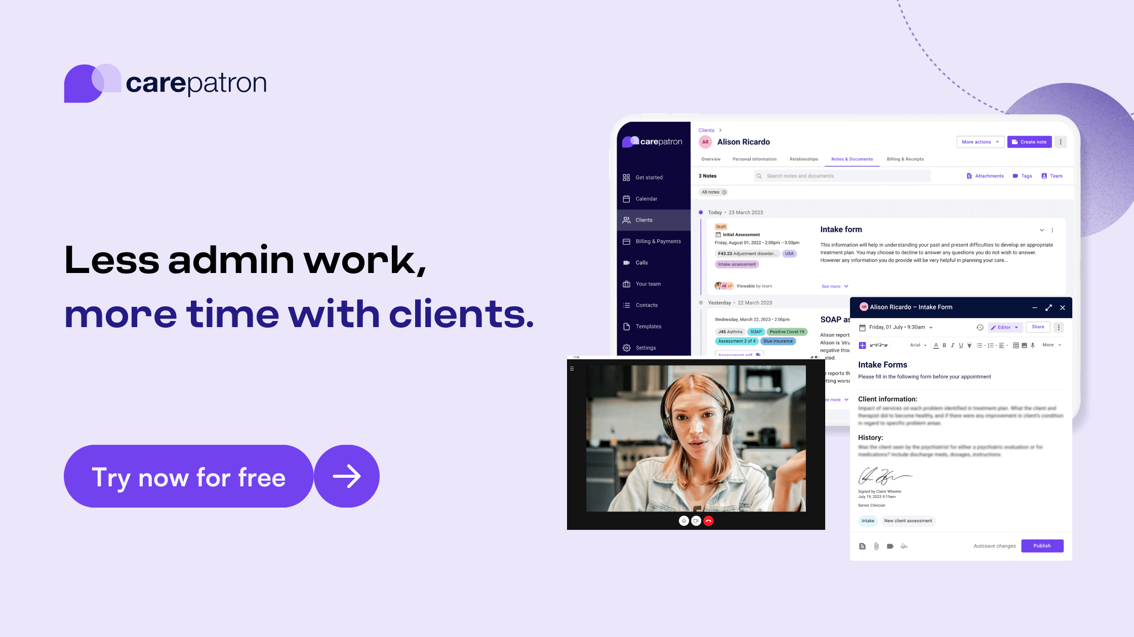 Counseling software benefit