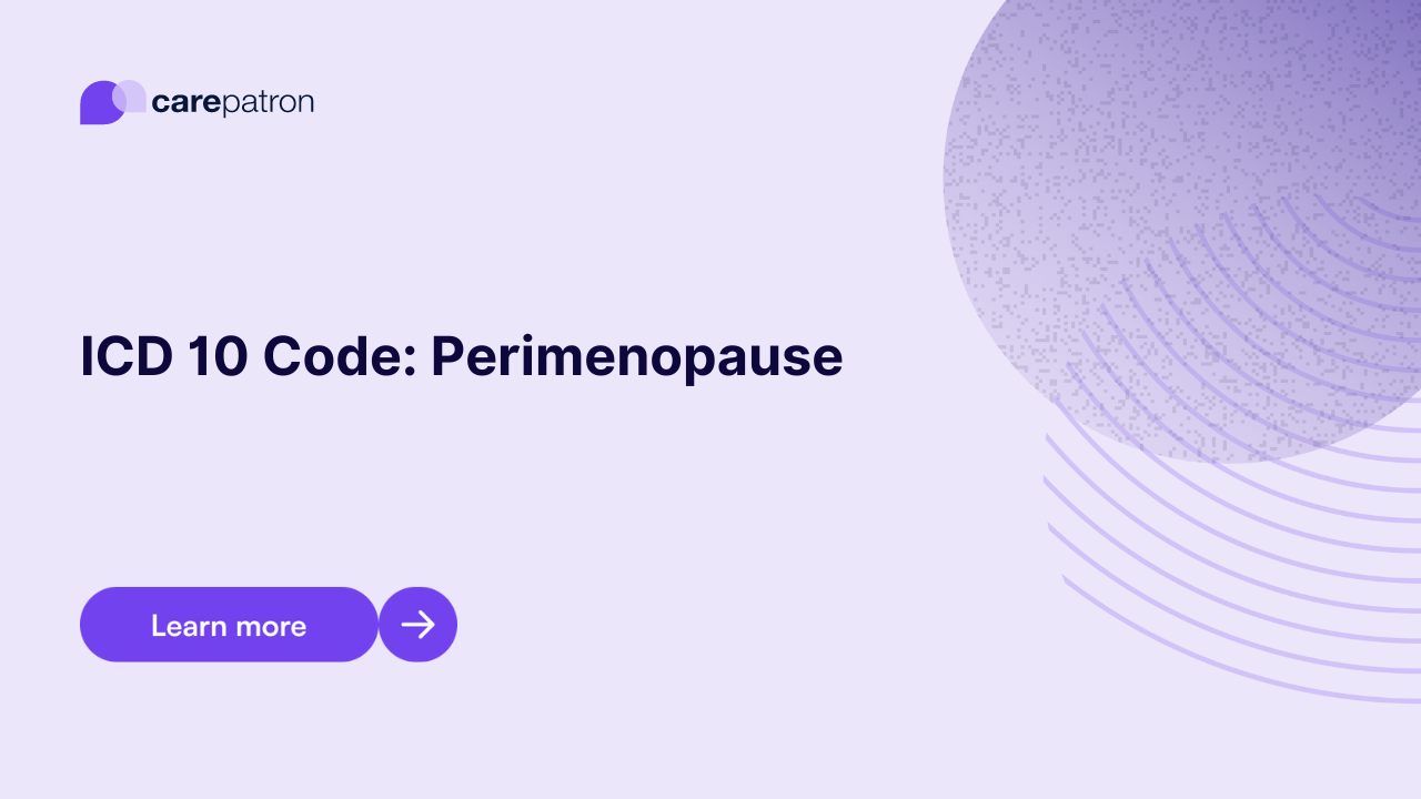 Perimenopause ICD10CM Codes 2023