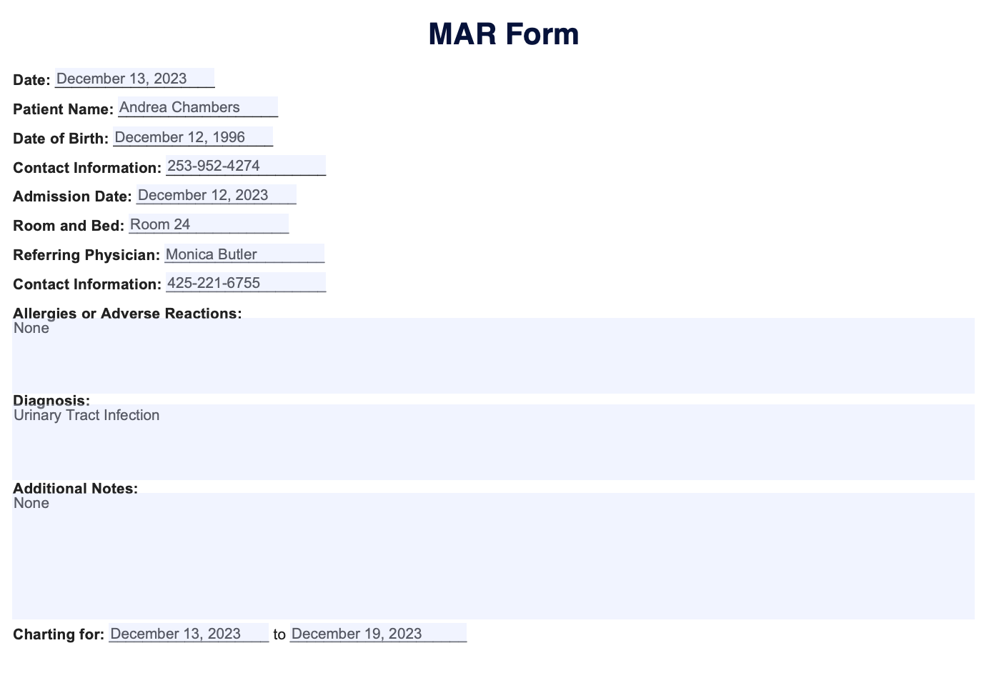 MAR Form example