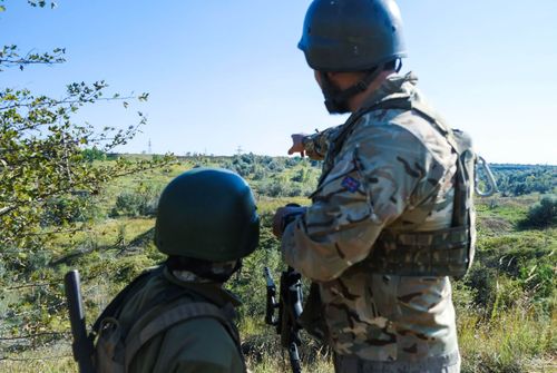 Point and shoot; Soldier from the 57th brigade receiving instructions on how to use American-made weapons. September 20, 2023. Donetsk Oblast Ukraine