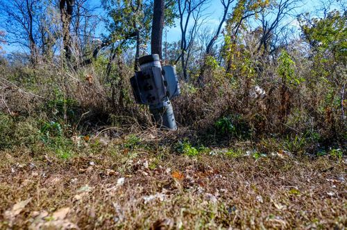 Unexploded; An unexploded missile in Donetsk region. October 23, 2023. Donetsk Oblast Ukraine