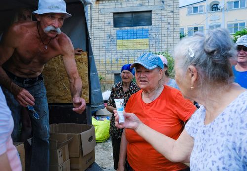 Unexploded; An unexploded missile in Donetsk region. October 23, 2023. Donetsk Oblast Ukraine