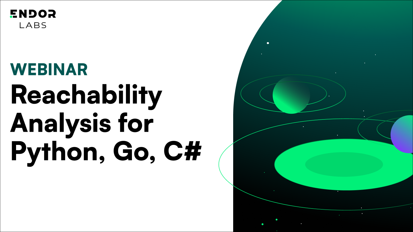 Reachability Analysis for Python, Go, C# - Webinar
