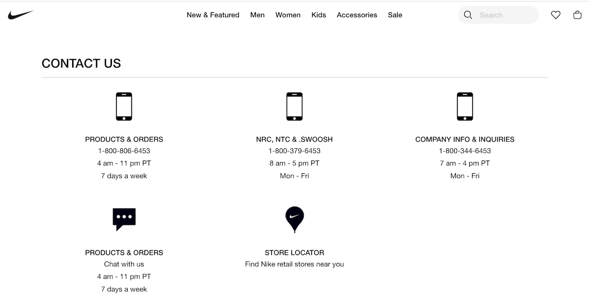 nike helpline number