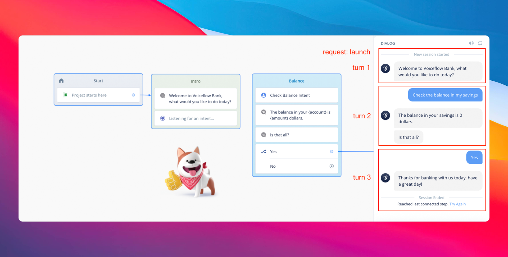 Requests vs. responses in Voiceflow