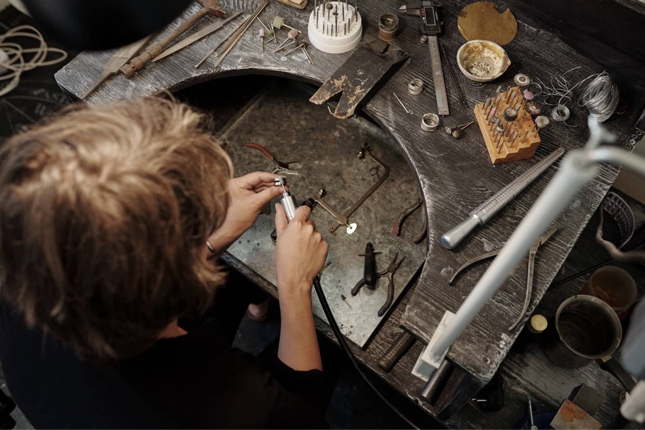 Making Ring In Jewelry Workshop