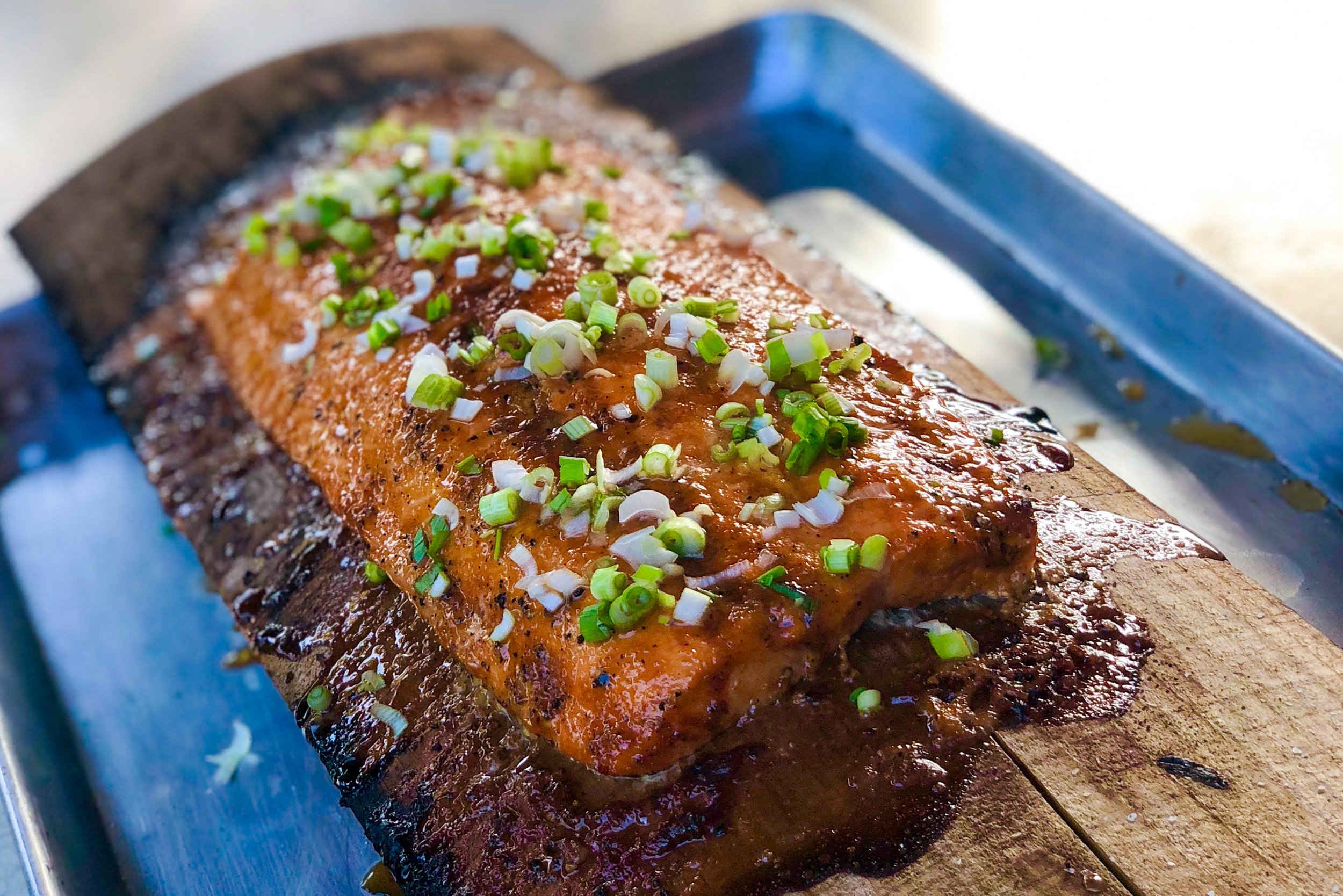 Cedar Plank Salmon Recipe from Sam The Cooking Guy