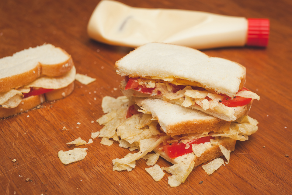 Tomato & Potato Chip Sandwich Recipe from Sam The Cooking Guy