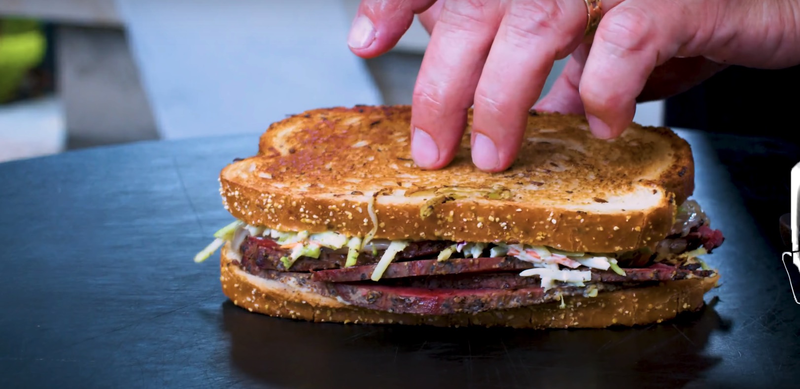Pastrami French Dip Sandwich Recipe from Sam The Cooking Guy