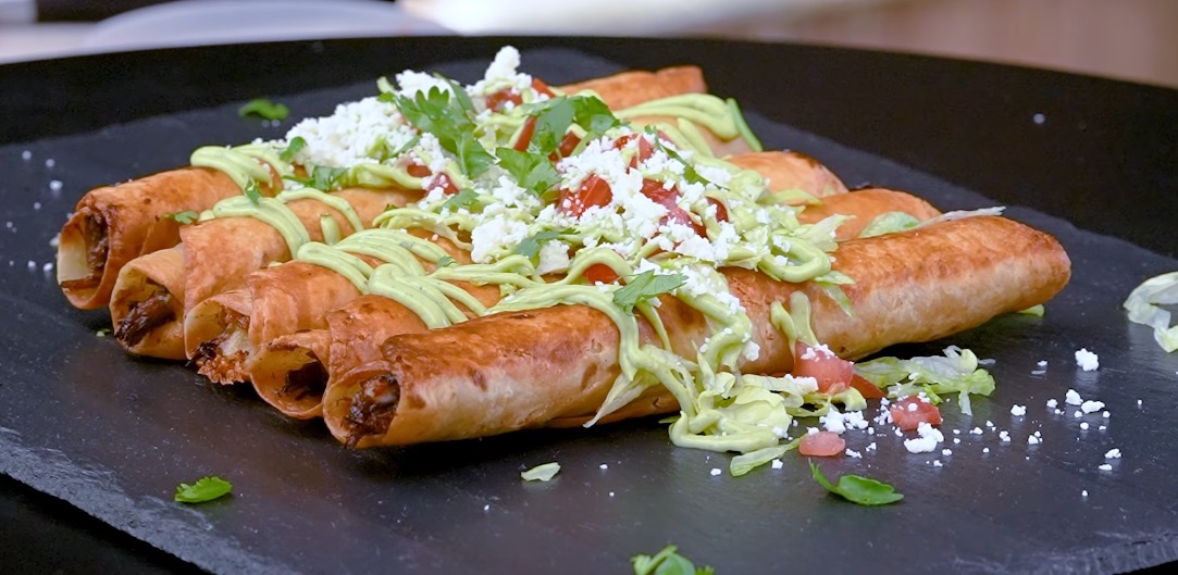 Beef Rolled Tacos Recipe from Sam The Cooking Guy