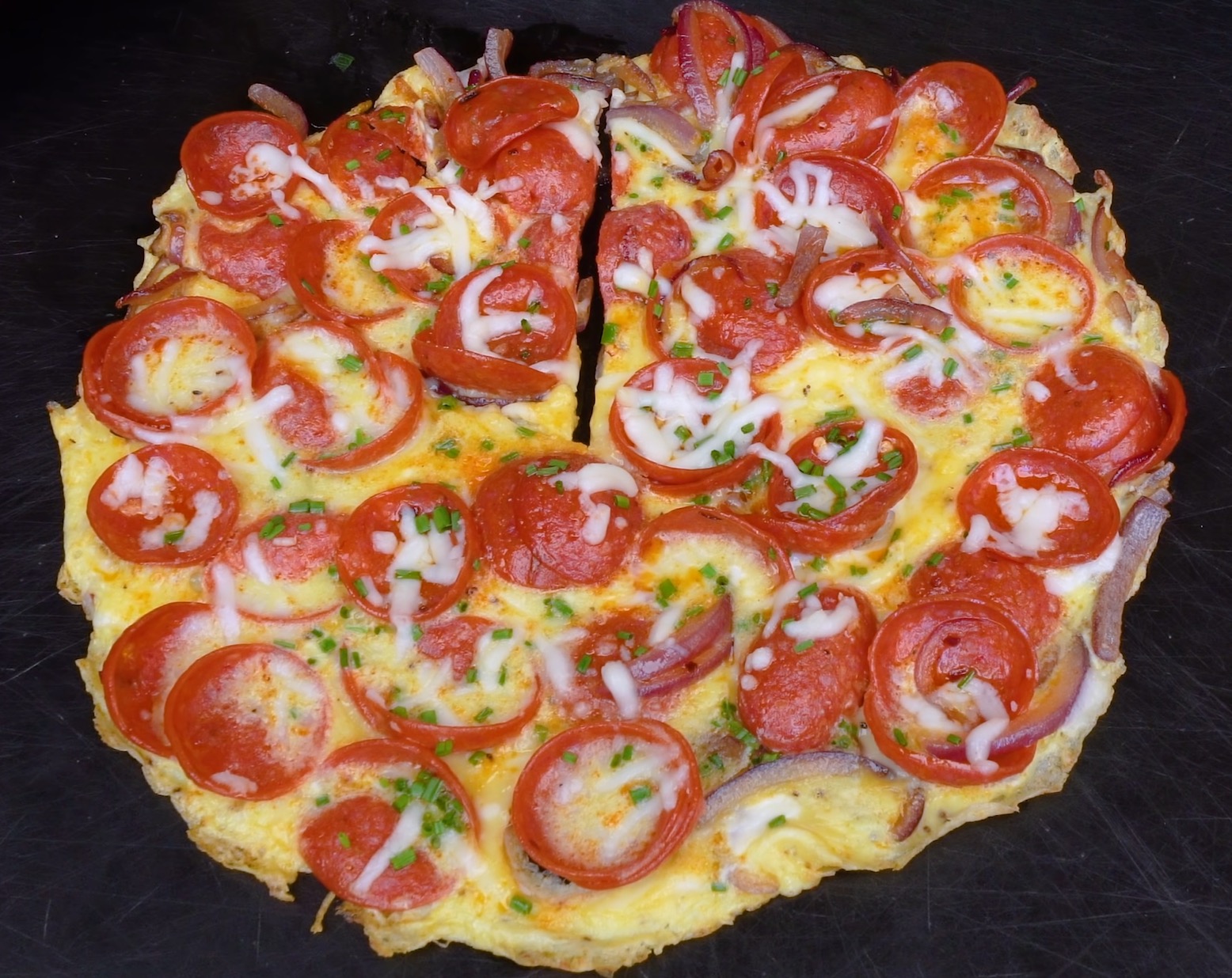 Pepperoni Pizza Omelette Recipe from Sam The Cooking Guy