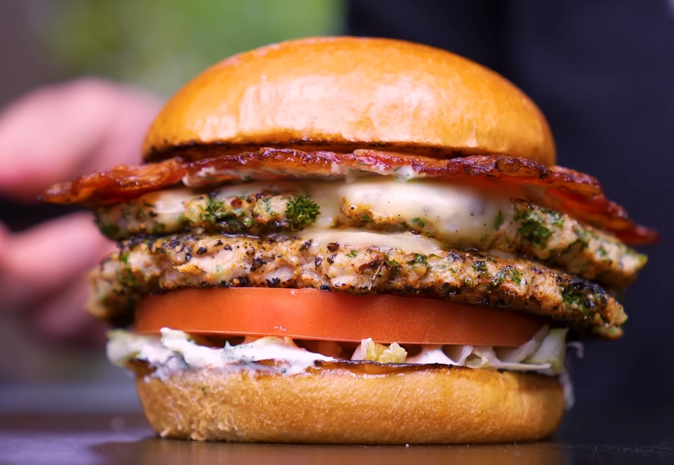 Chicken Bacon Ranch Smashburger Recipe from Sam The Cooking Guy