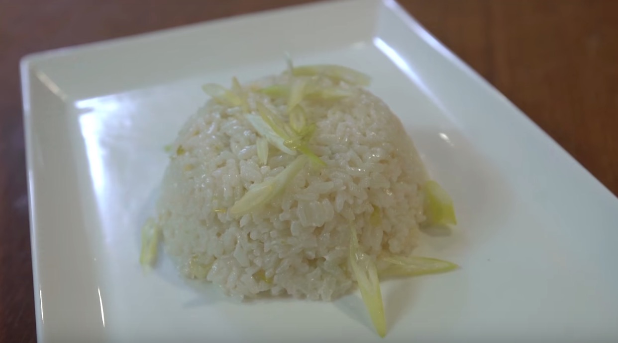 Coconut Green Onion Rice Recipe from Sam The Cooking Guy