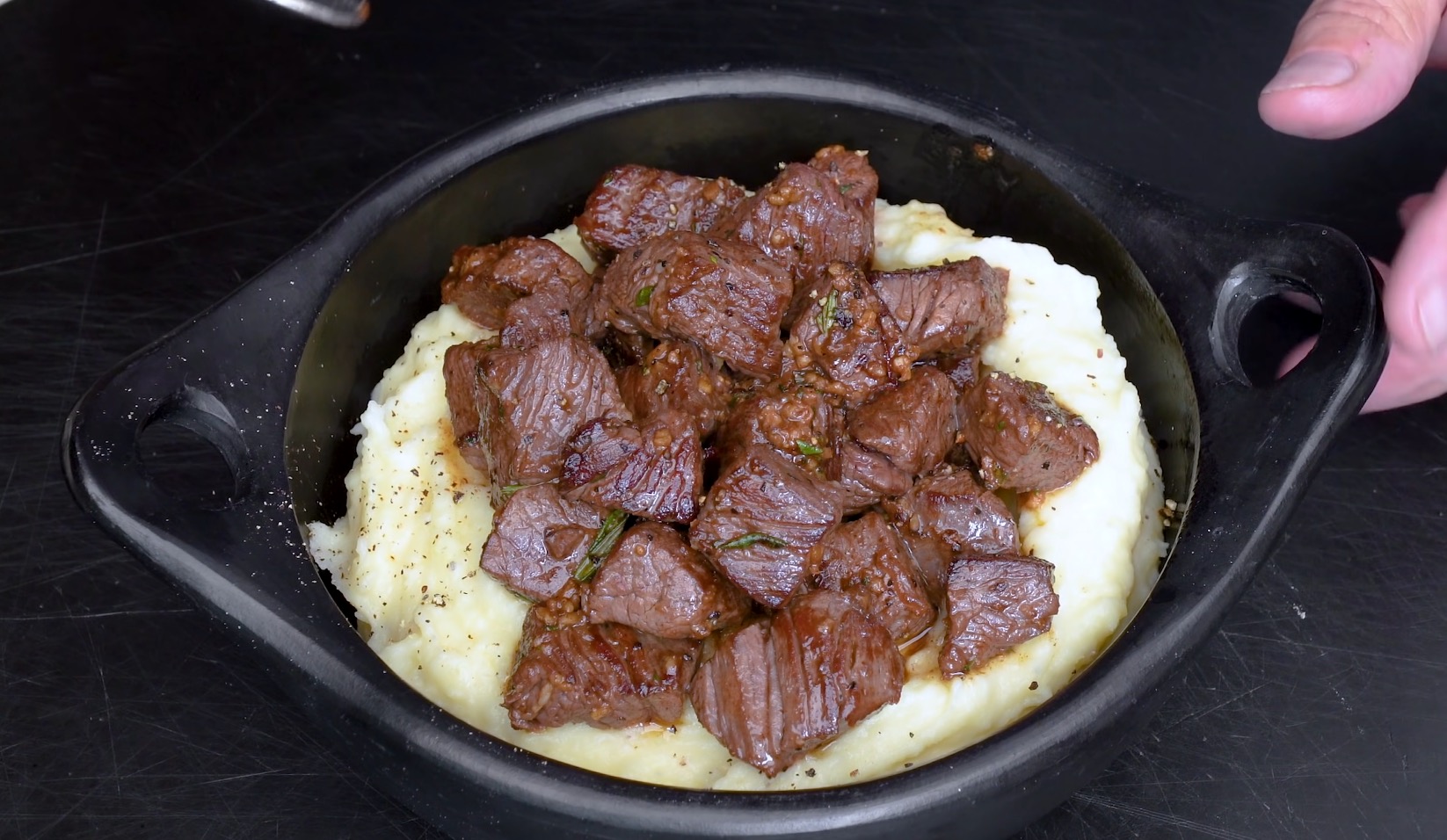 Garlic Butter Steak Bites Recipe from Sam The Cooking Guy