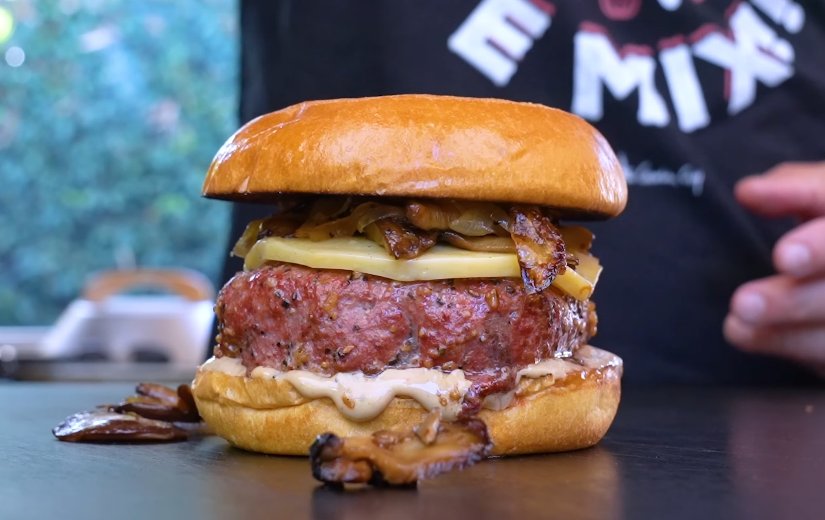 Smoked Barbecue Burger Recipe from Sam The Cooking Guy Smoked Barbecue Burger Recipe from Sam The Cooking Guy