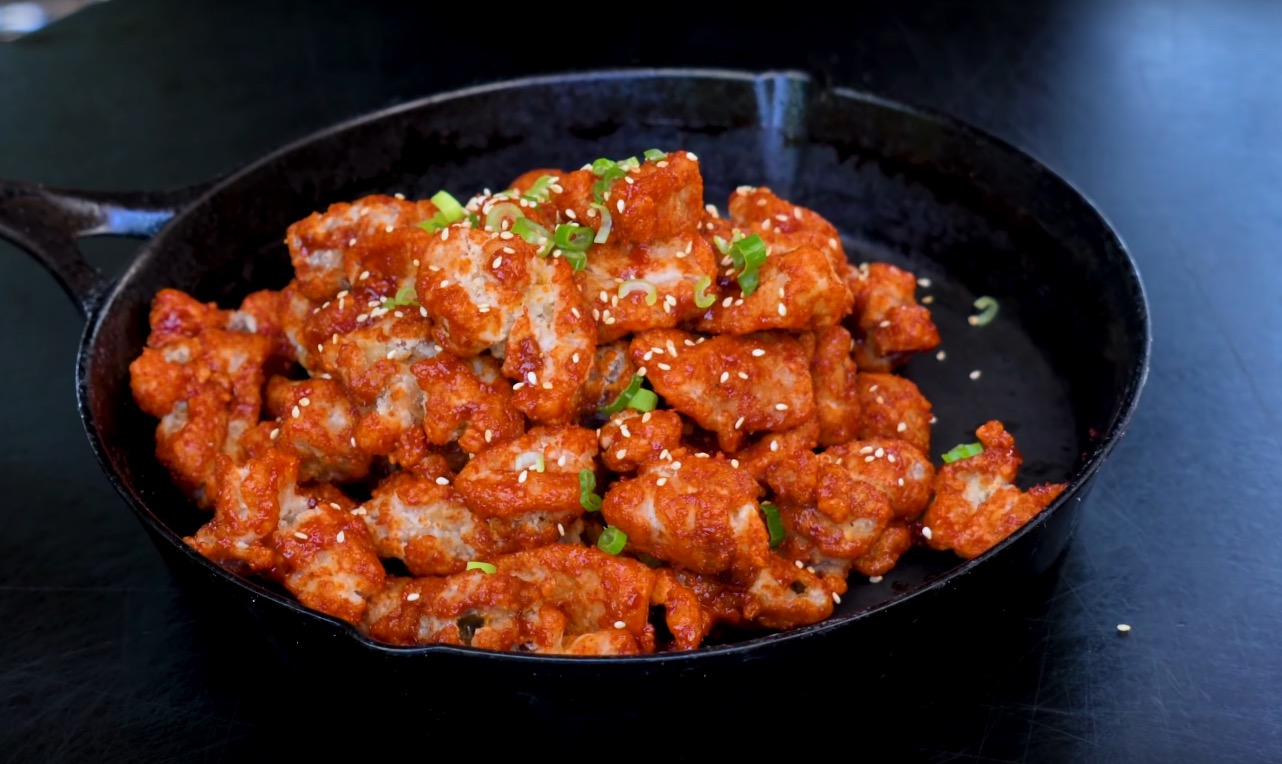 Spicy Garlic Fried Chicken Recipe from Sam The Cooking Guy