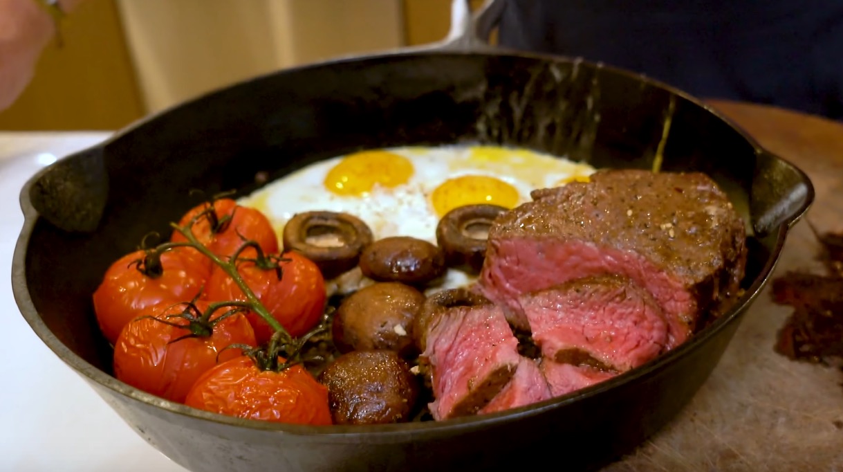 Steak and Egg Skillet Recipe from Sam The Cooking Guy