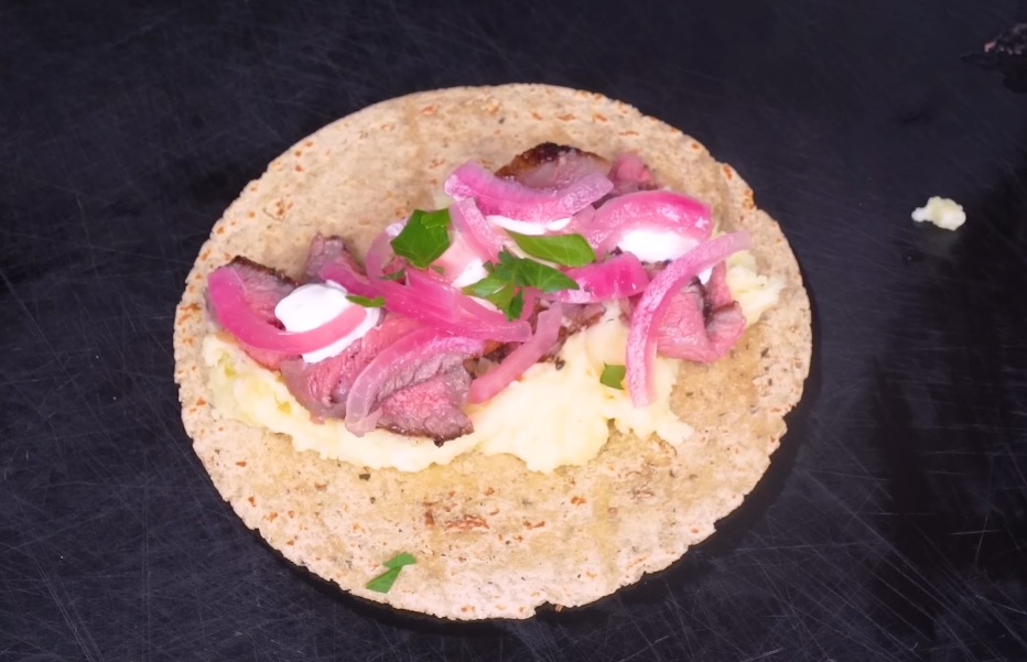 Steak & Mashed Potato Tacos Recipe from Sam The Cooking Guy