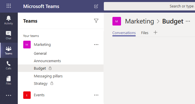Microsoft Teams private channel