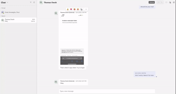 Using clickable icons in Microsoft Teams