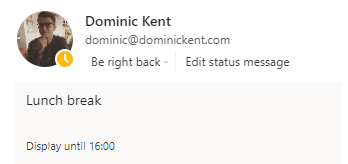 Microsoft Teams custom presence status