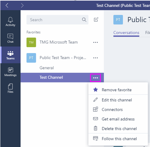 Follow channels in Microsoft Teams