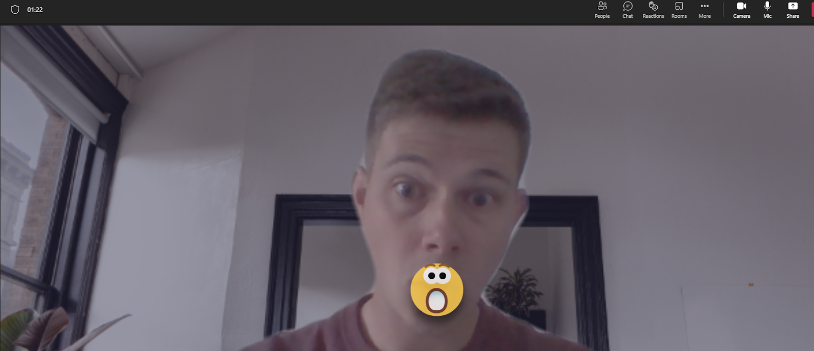 An example of a virtual background on Microsoft Teams