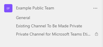A padlock symbol is shown next to a channel name