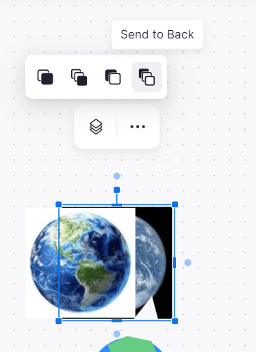 An illustration of two images that are layered