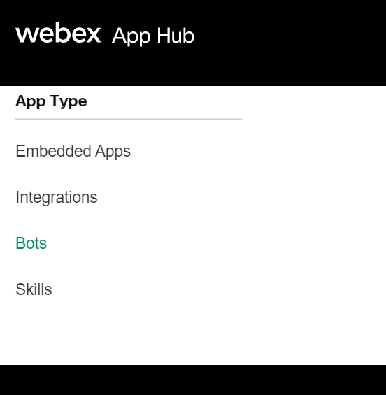 An example of a Webex bot