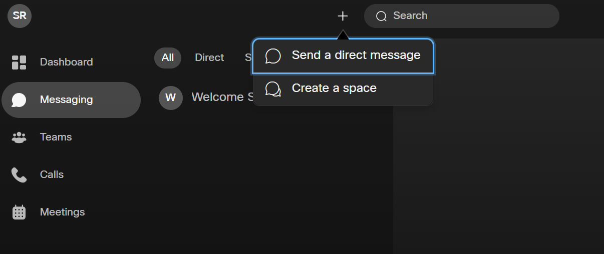The "+" sign selected in the interface