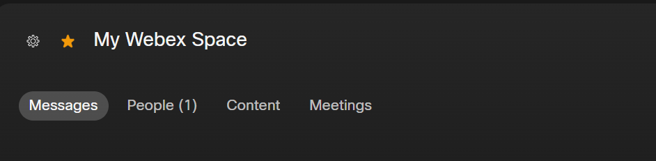 An example favorite Webex space
