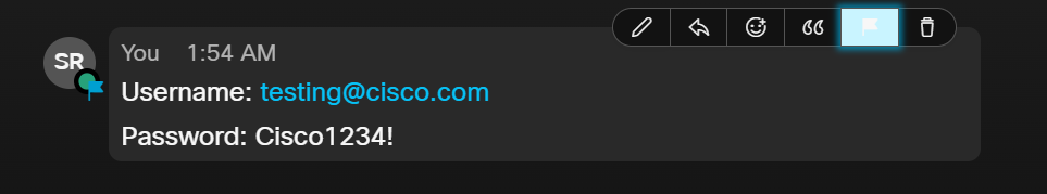 An example of a flagged message