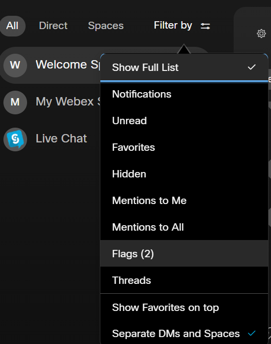 A demonstration of filtering by "Flags"
