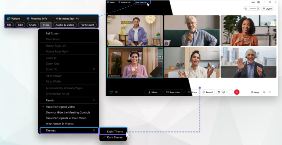 An example of a personalized interface