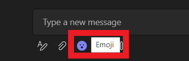 A red box highlighting the emoji icon