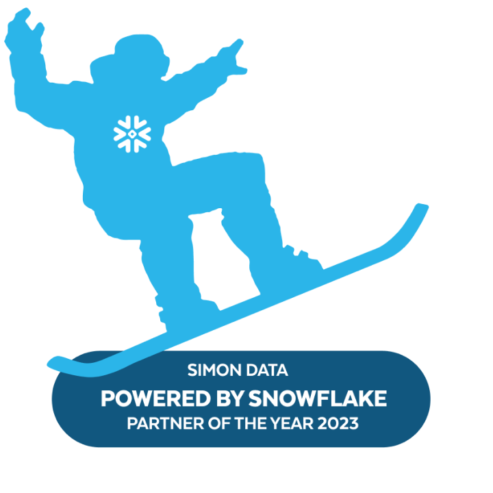 Simon Data. Powered by Snowflake. Partner of the year 2023