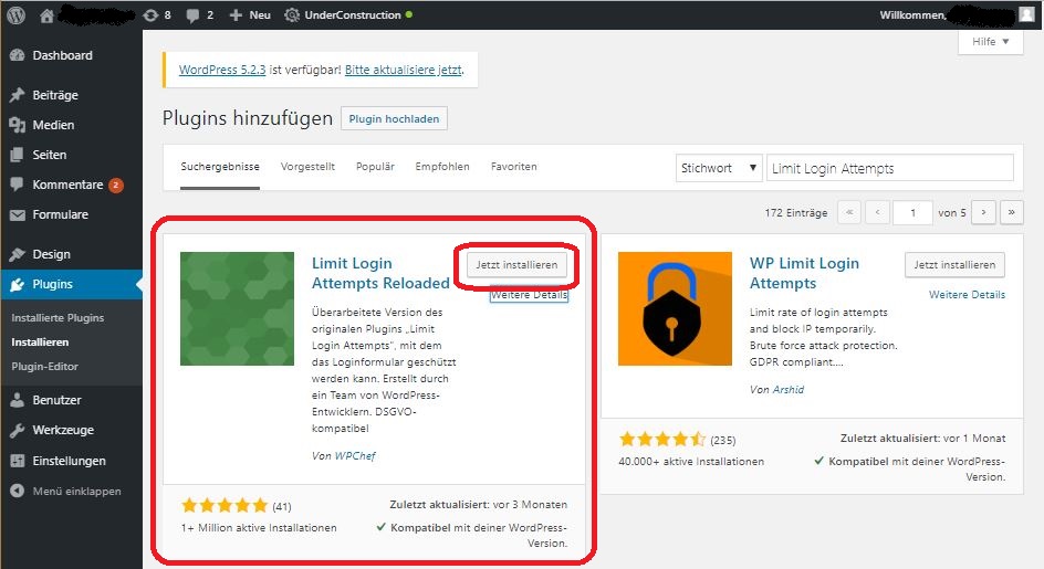 WP Plugin installieren Schritt 4